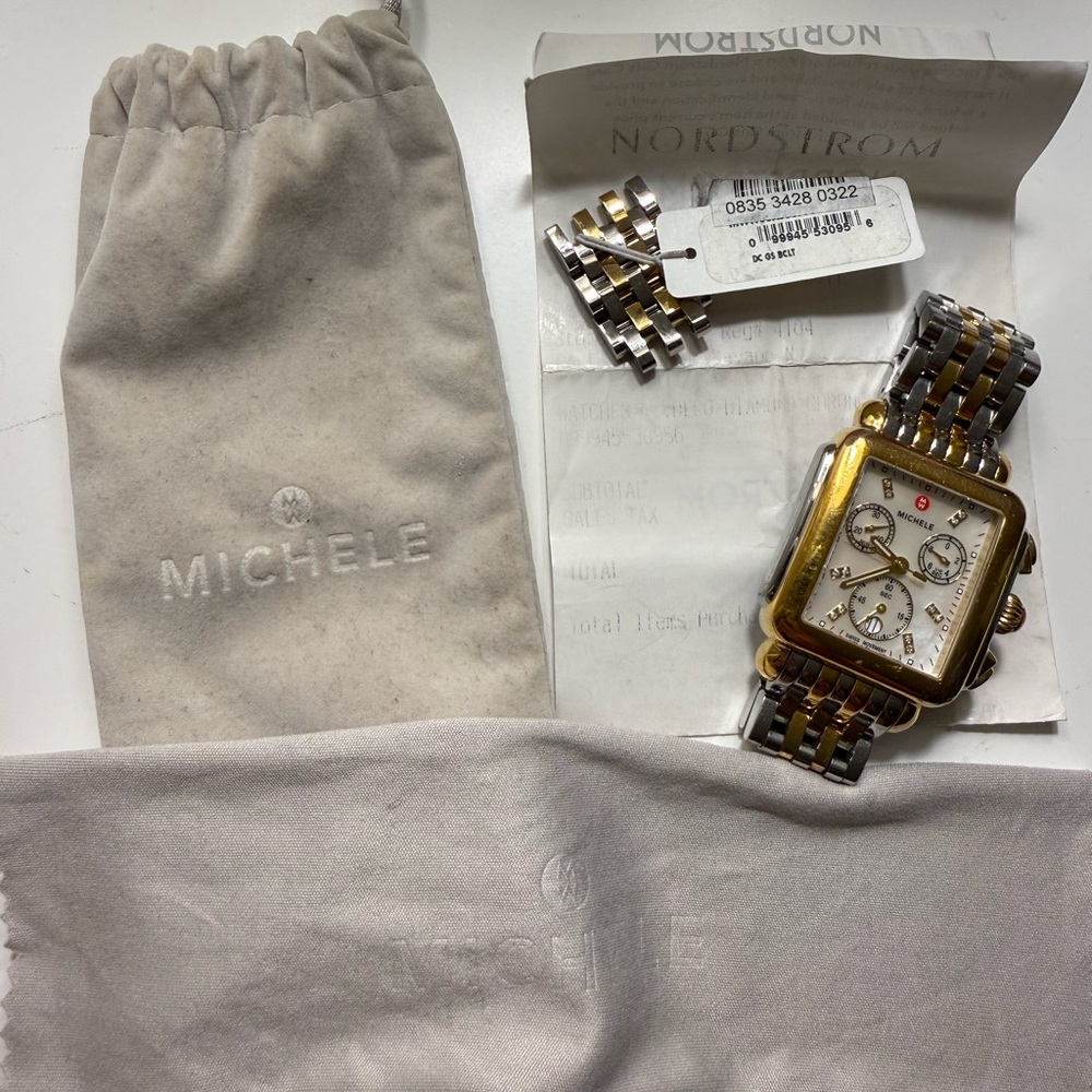 Michele Gold and Silver Men's Watch